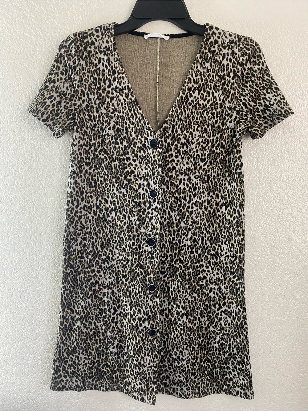 Mango Leopard Animal Print Casual Mini Dress Autumn Vintage Y2K Party Dress